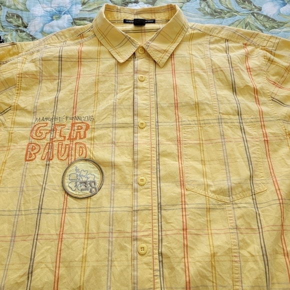 LE JEAN DE MARITHE + FRANCOIS GIRBAUD MEN'S BUTTON DOWN SHIRT - Picture 6 of 9